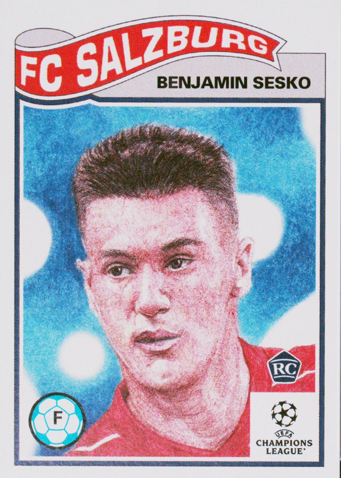 Benjamin Sesko 2021 Topps Living UCL #406 Base (Print Run